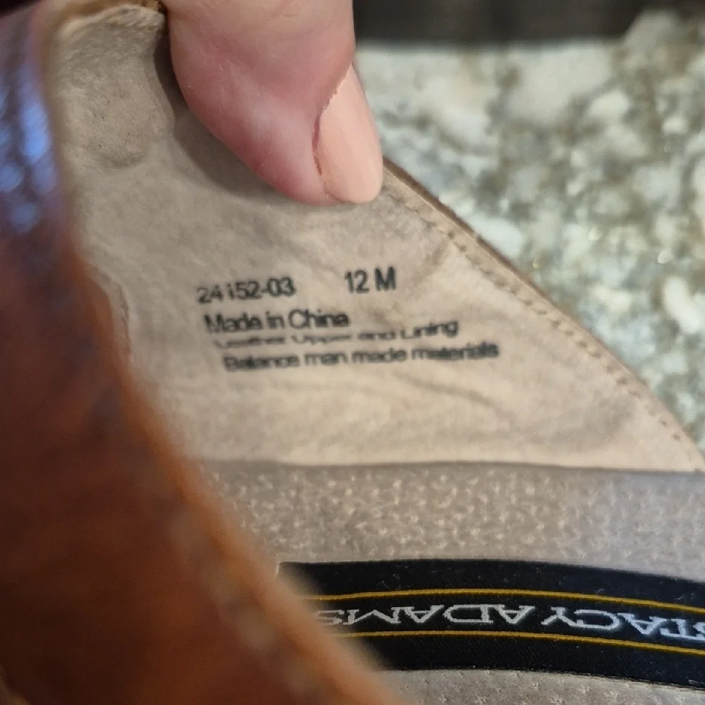 Stacy Adams Brown Leather Slip-On Sandals